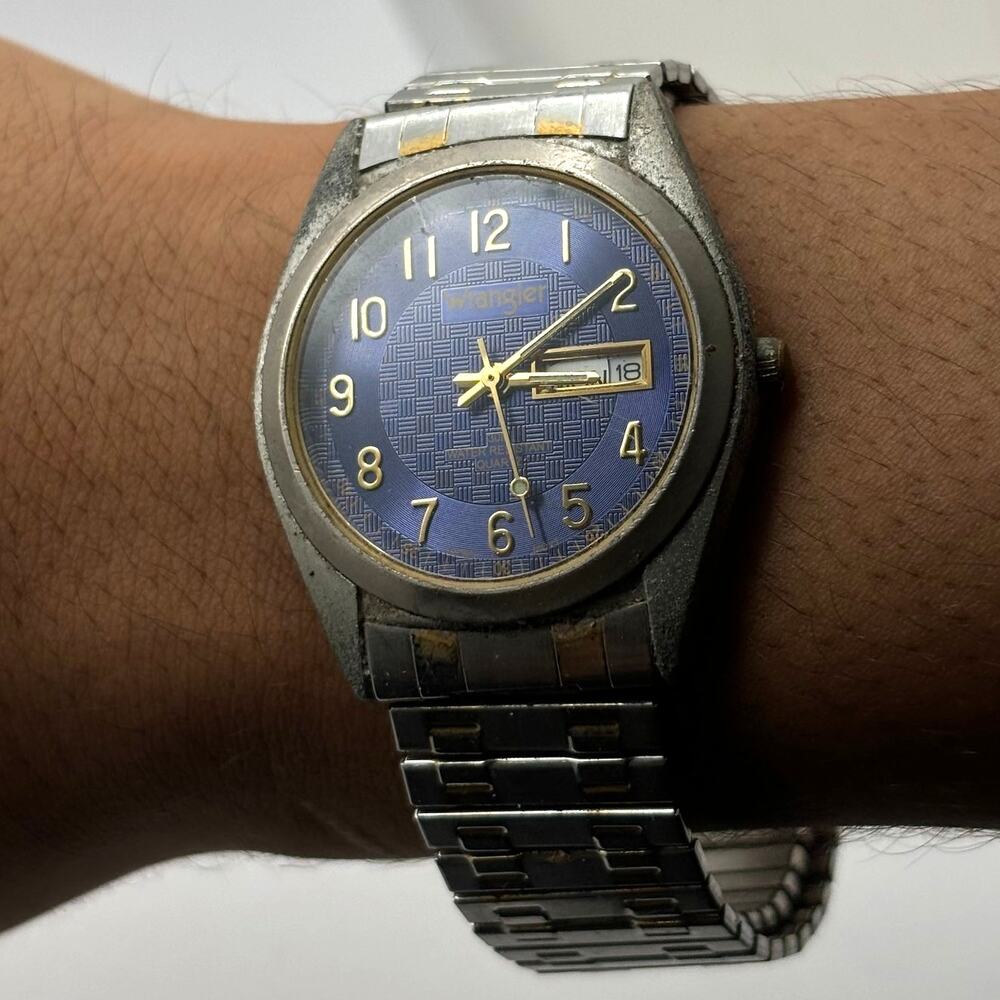 Silver & Blue Wrangler Men's Watch